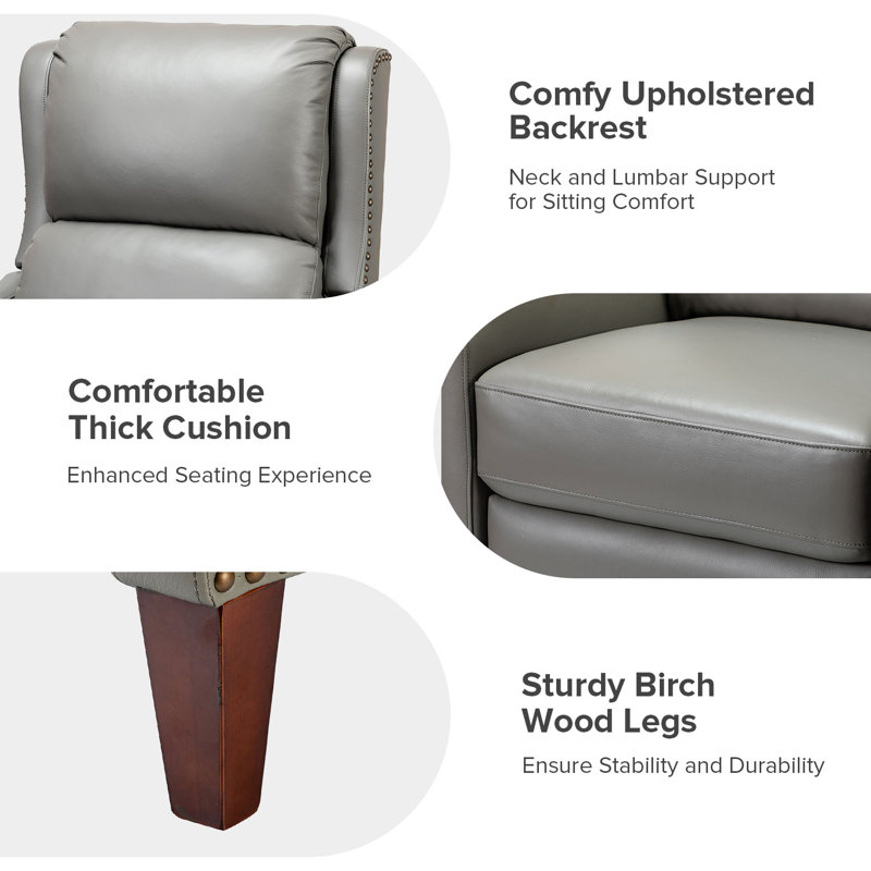 Red Barrel Studio® Bipasha Leather Recliner & Reviews Wayfair